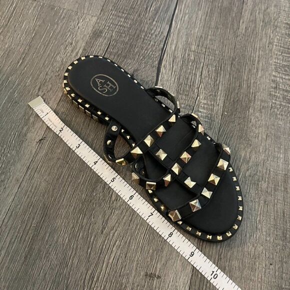ASH Pop Black Studded Slide Sandals Size 6 (36) - Picture 7 of 7